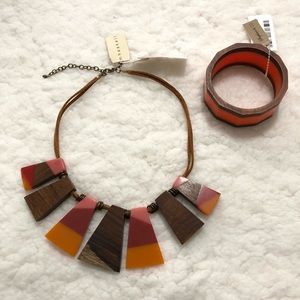 African Americans style light wood & plastic set2